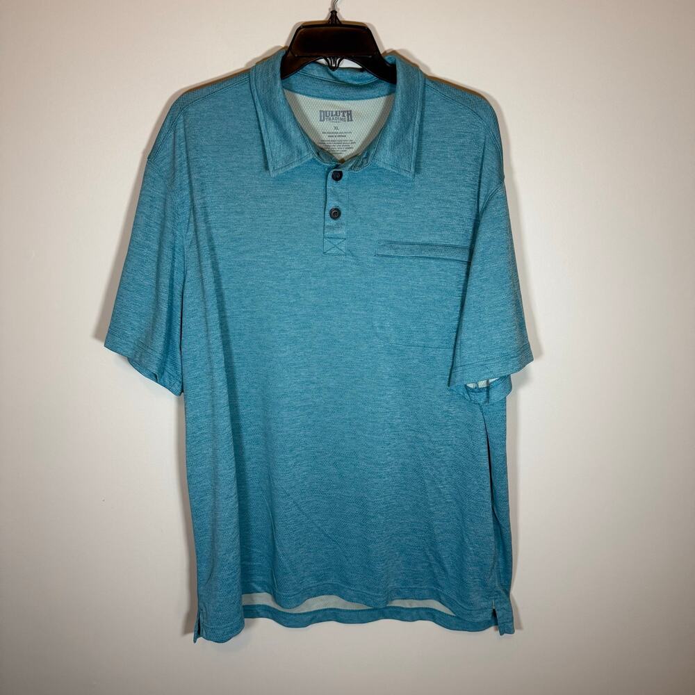 Men’s XL Light Blue Duluth Workman’s Breathable Gorpcore  Short Sleeve Polo